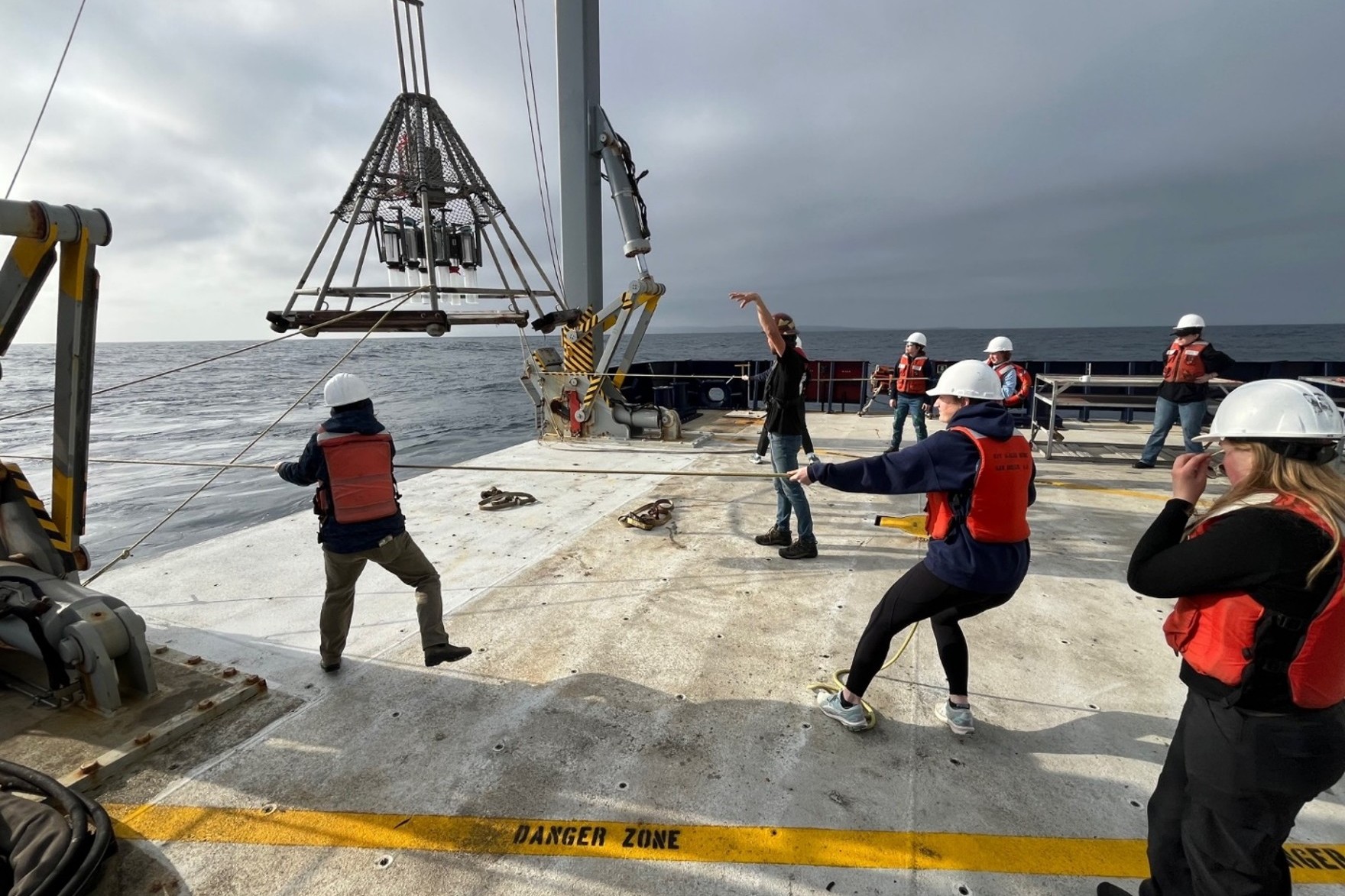 Students on a ship